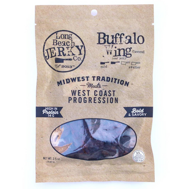 Beef Jerky | 2.5 oz. | Buffalo Wing Flavor | High Protein Snack | Bold and Savory | Ready to Eat | Made with the Best Beef